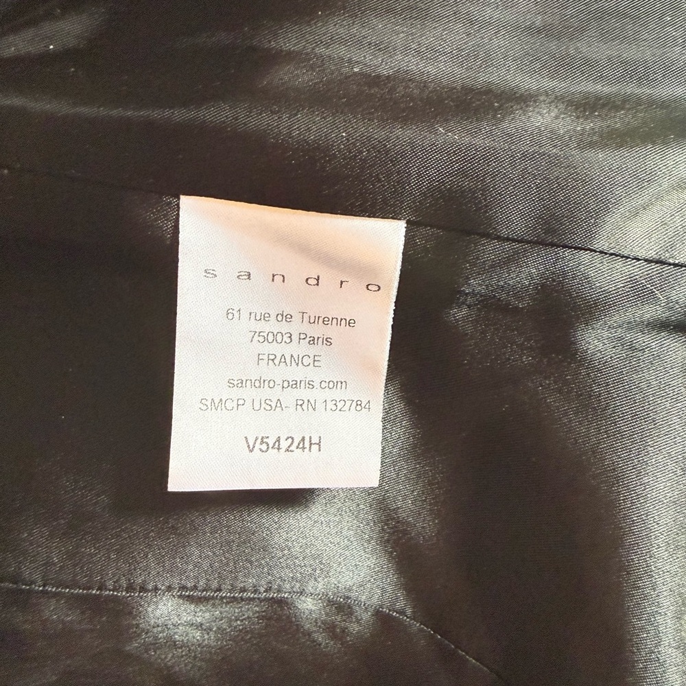 Sandro Elegant Black and Blue Women's Blazer - Picture 6 of 6